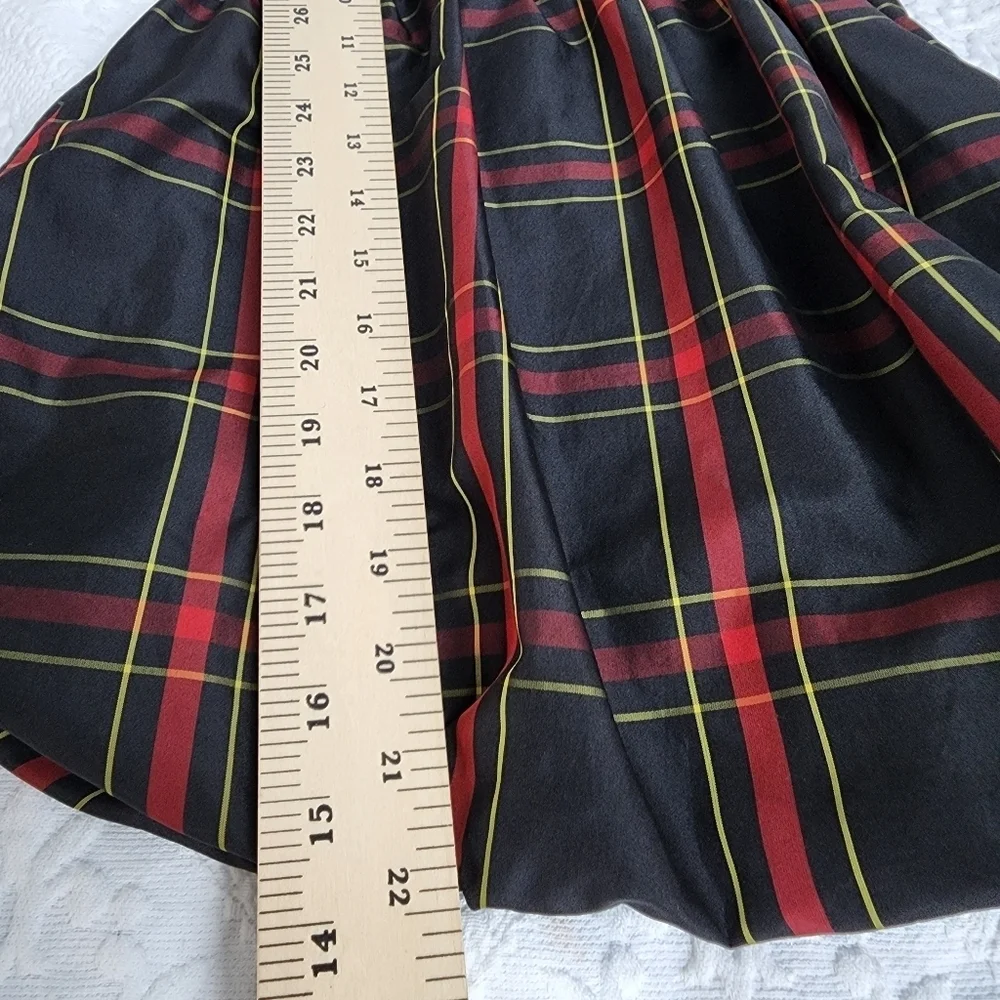 American Living Black & Red Plaid A- Line Empire Waist Girls Dress Size 4